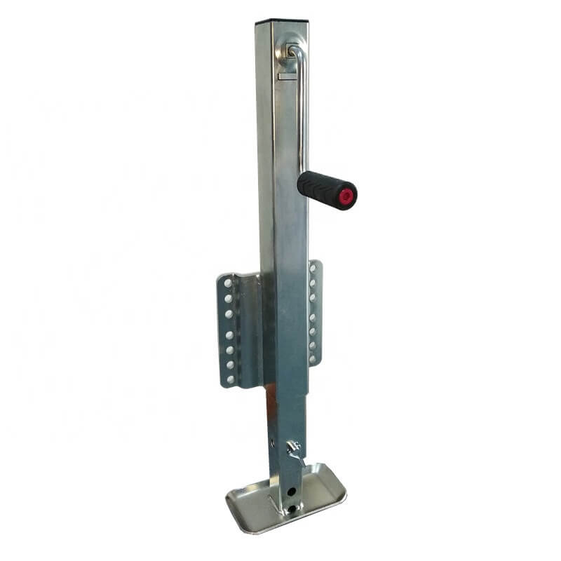 TJ221 Trailer jack square tube side wind with bolt mount