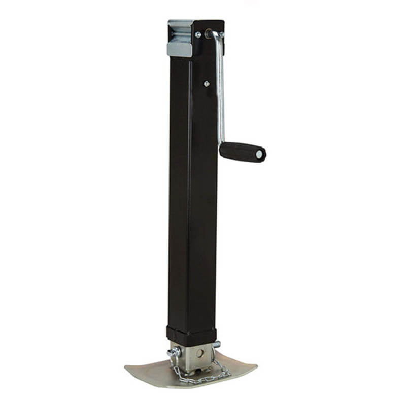 TJ241 Trailer jack square tube side wind with drop leg