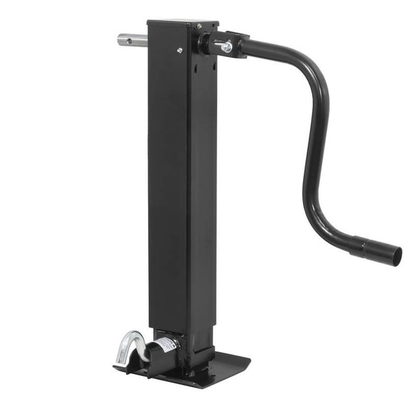 TJ251 Trailer jack square tube side wind with drop legheavy duty front pin