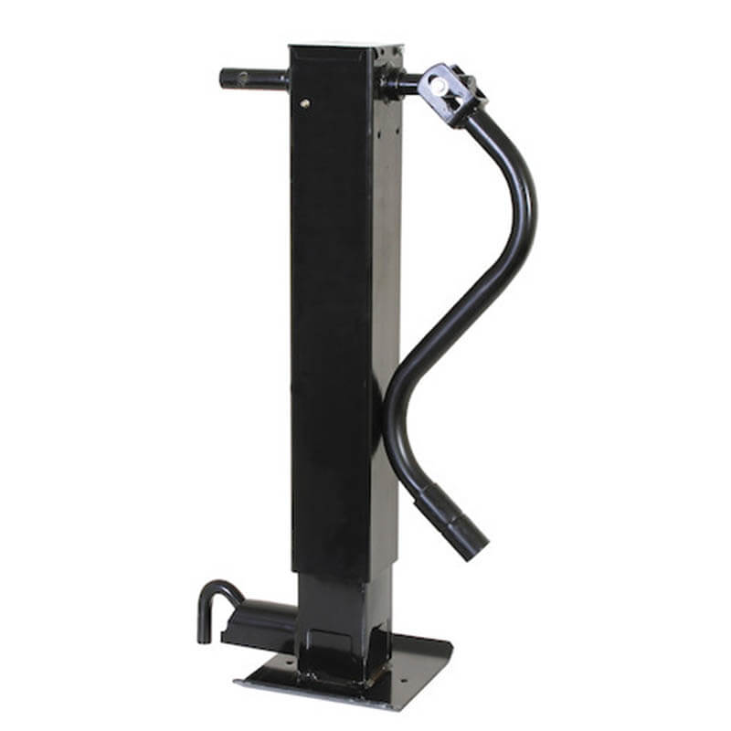 TJ252 Trailer jack square tube side wind with drop legheavy duty side pin